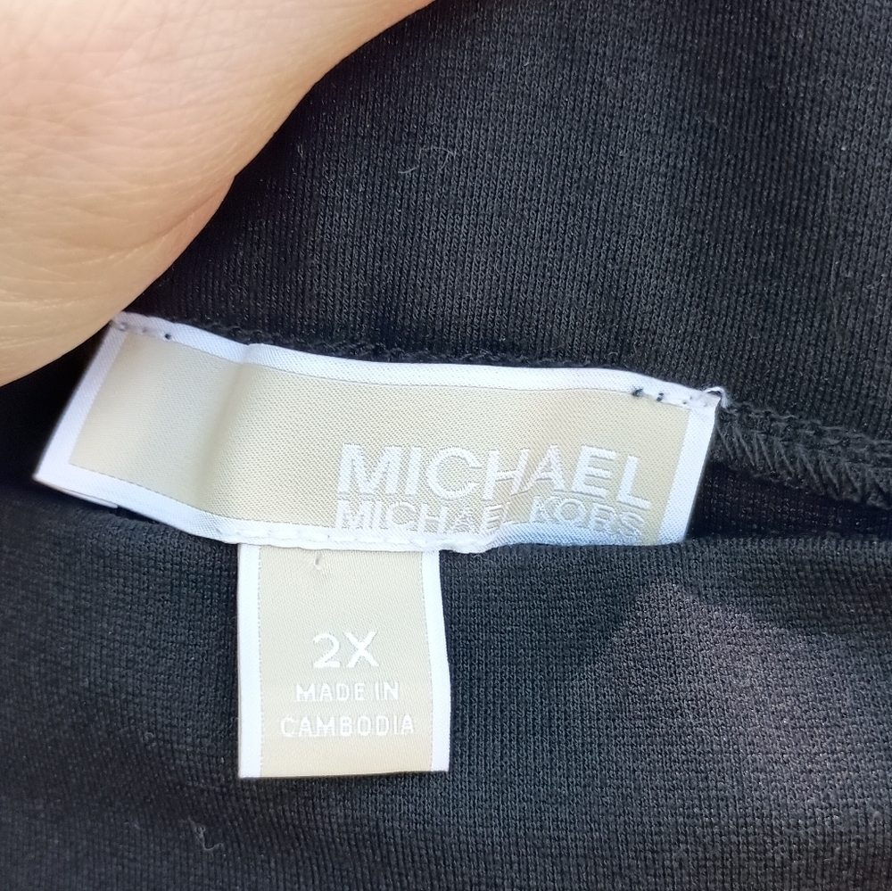 Michael Kors Black Women's Pants with Zipper Detail_2X - Picture 5 of 7